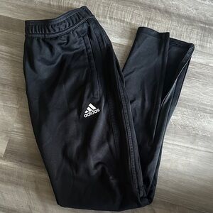 Adidas Kids Black Joggers with White Logo